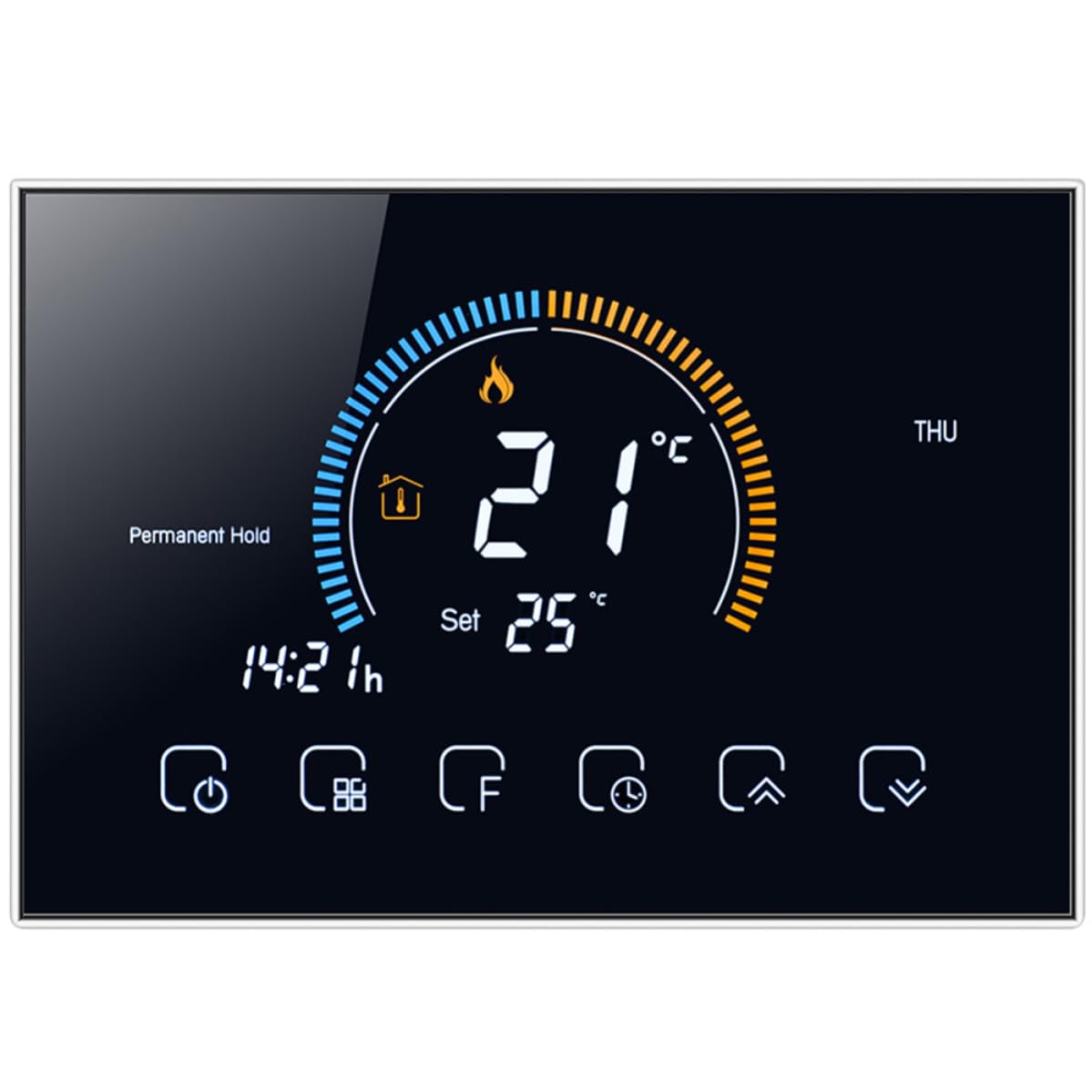 Termostato Inteligente Cableado 95v 50-60hz Ntc3950 10k Negro
