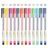 RIANCY Gel Pens colorful pens Colored Pens Gel Ink Pen Ballpoint Pen for Bullet Journaling Cute Color Pens Writing Drawing Coloring Japanese Stationery Korea Fine Point Pen Office School Supplies