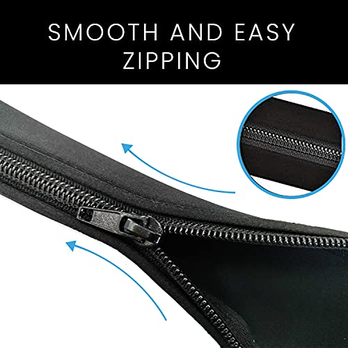 Image of Cable Management Sleeve - 4 Cable Sleeve Cord Organizers - PC Cable Management Solution - Wires Sleeve Black