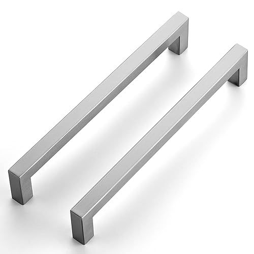 Ravinte 10 Pack 7-1/2 Inch Kitchen Square Cabinet Handles Satin