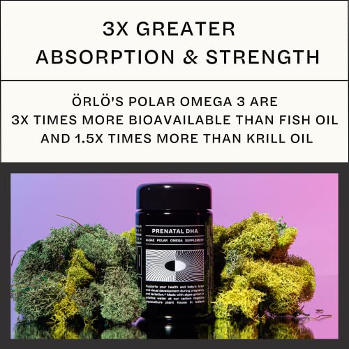 Orlo Nutrition Omega 3 – Vegan Algae Epa & Dha | 3X Active Strength - Clean Alternative To Fish Oil Supplements | Softgels For Joints, Eyes, Heart, Immune & Brain Health Support | 30 Servings #TOP3