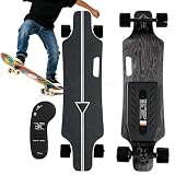 Sushangmao Motorisiertes Cruiser-Board/Elektrisches Skateboard – Verbesserte LCD-Fernbedienung Mit Batterieanzeige, 700w Bürstenloser Motor, 4-Gang-Bremse, Maximale Last 330 Lbs Single-Drive-15km