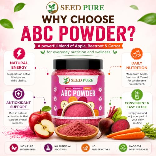 Image of ABC Malt Health Drink Mix | Apple Beetroot Carrot Nutty Malt 200g(100g*2) | Nutritious Milk Mix | No Added Sugar | Easy to Prepare Daily Health Drink