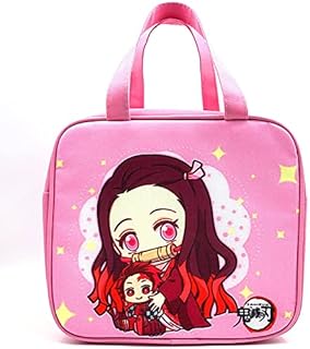 USCW Demon Slayer Meal Bag School, Reusable Insulated Portable Anime Lunch Box, Children Bag, Bags for Kids, Student Box Tote Devil's Blade, (US2072)