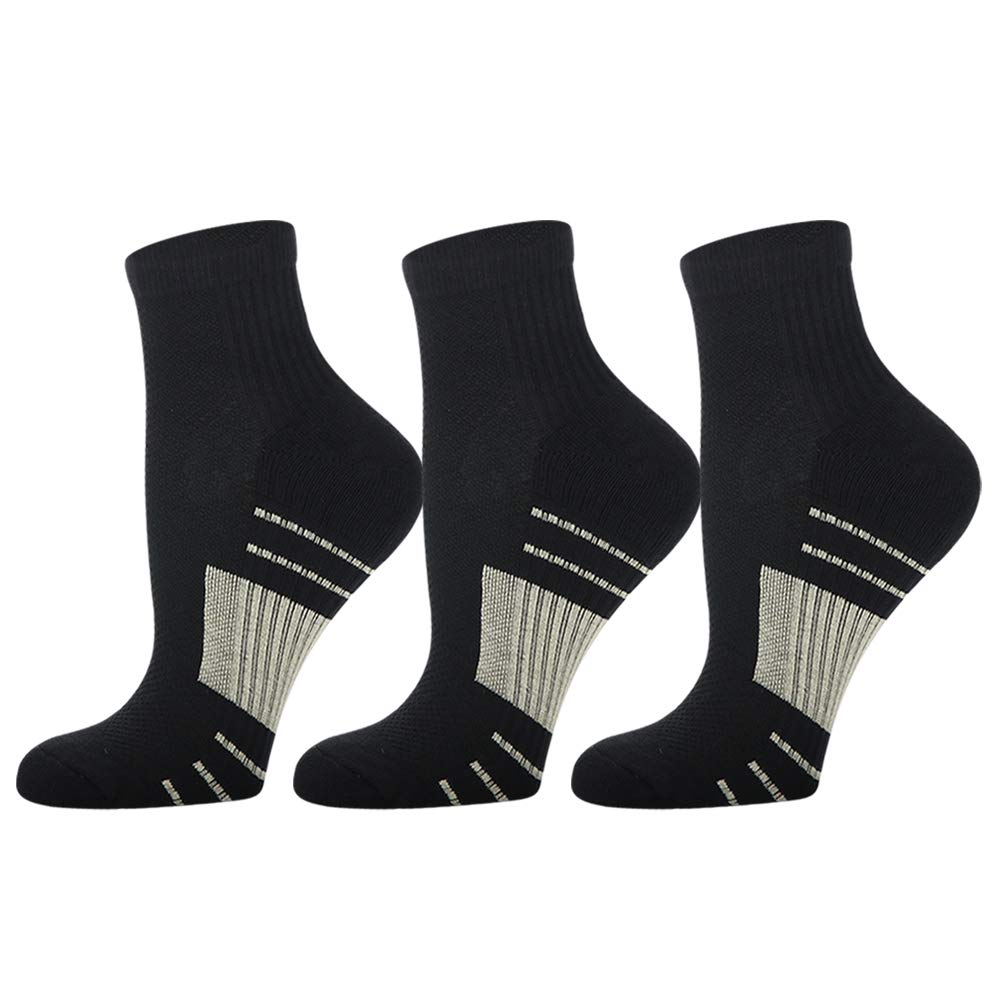 Copper Compression Plantar Fasciitis Socks Men & Women 3 to 12 Pairs Compression Running Socks for Athletic, Sports, Medical