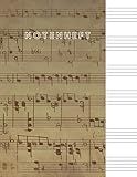 Notenheft: Notenheft,notenblatt leer,notenheft blanko,Dickes Notenbuch - 100 Seiten - hohe Qualität