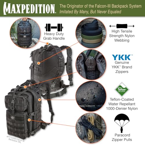 Mochila Maxpedition Falcon-III Negra miniatura 6