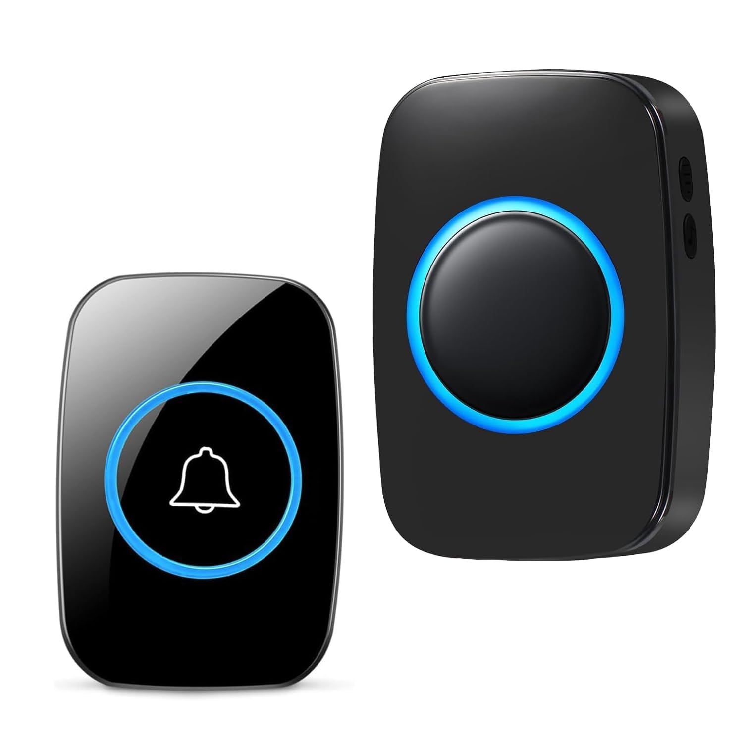 Wireless Doorbell, Outdoor Waterproof Wireless Doorbell, 1 Transmitter and 1 Receiver, Adjustable Volume Chime Range to 300 Meters with 60 Melodies, 5 Volume Levels (Black)-image-34