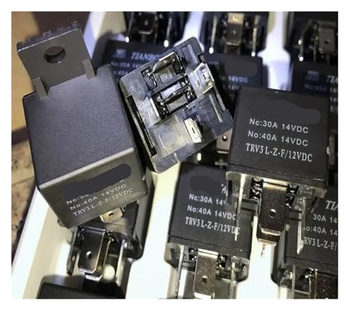 Relé TRV3 12VDC 5 pines con base de relé V4-1C-12V-40A automotriz 3