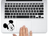 Mickey mouse head for mac book pro Air 11 13 15 laptop tool lunch box car truck window decal sticker approx. 3.5 inches black