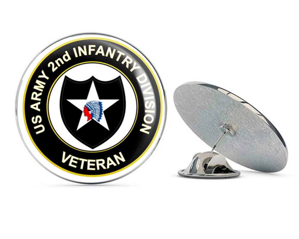 Veteran PinsU.S. Army Veteran 2nd Infantry Division Metal 0.75" Lapel Hat Pin Tie Tack Pinback