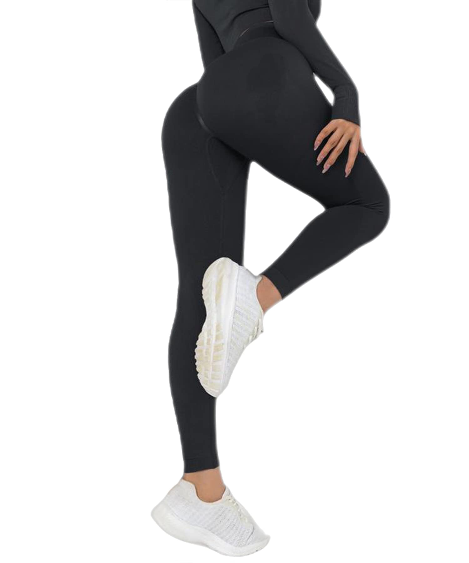 Merlvida Leggins Sportivi Donna Vita Alta Leggings Push Up Pantaloni Palestra Controllo della Pancia Anticellulite Pantacollant Opaco Elastici Tuta Collant Abbigliamento Sportivo Donna Yoga Fitness