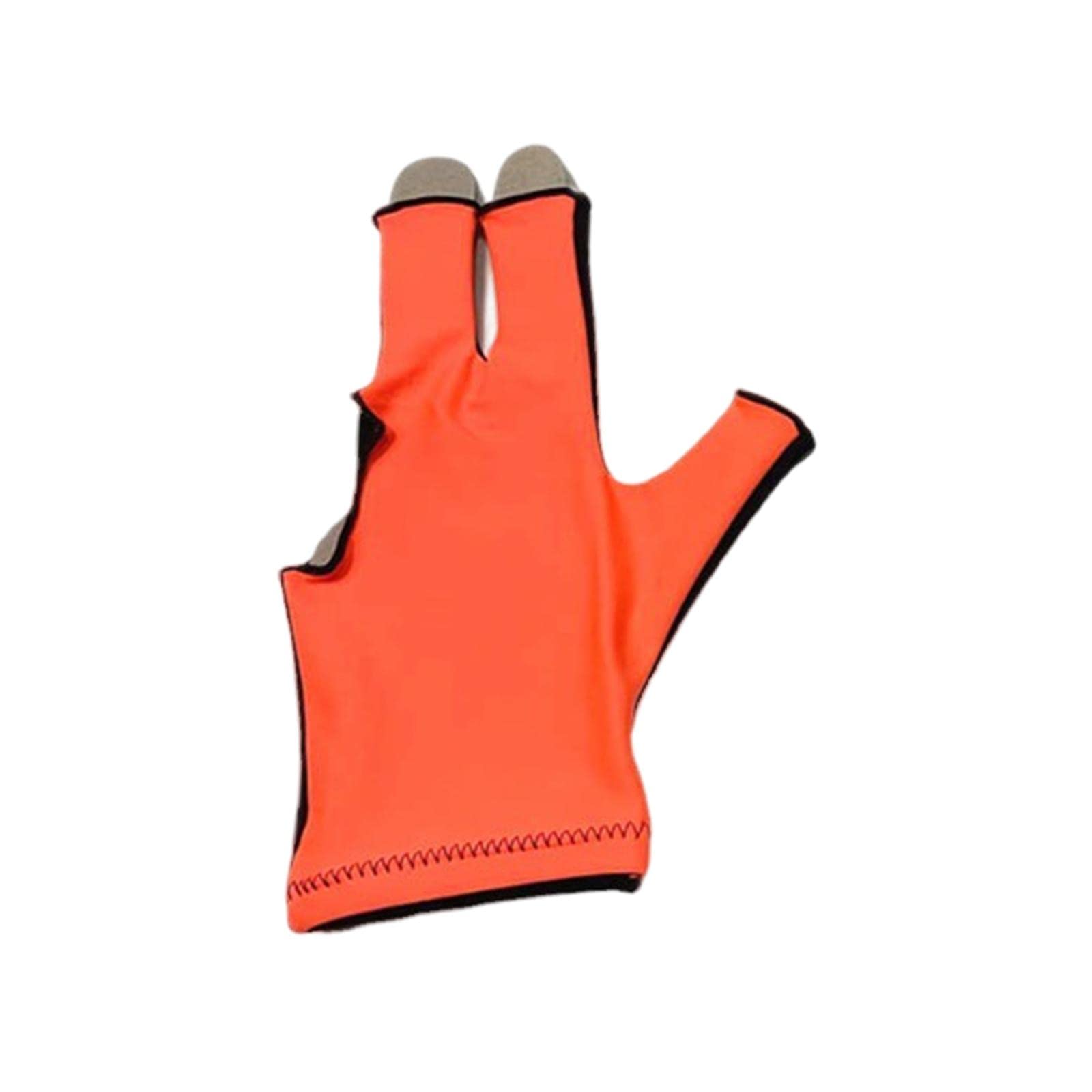ATORSE Snooker Open Pool Cue Glove Mitts Snooker Cue Glove 3 Fingers Billiard Glove Black Orange-picture-24
