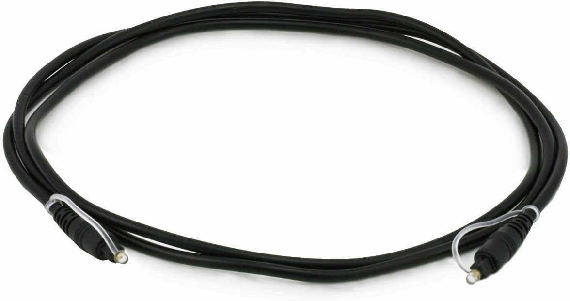 Monoprice S/PDIF (Toslink) Digital Optical Audio Cable, 5.0mm Outside Diameter, Gold Plated Ferrule, 6 Feet, Black