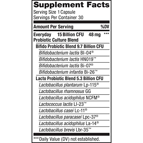 Renew Life Adult Probiotics, 15 Billion Cfu Guaranteed, Everyday Go-Pack Probiotic Supplement For Digestive & Immune Health, Shelf Stable, Gluten Dairy & Soy Free, 30 Capsules #TOP5