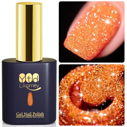 YTD Likomey Esmalte de Uñas Naranja Reflectivo 15ml miniatura 1