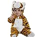 Produktbild Doladola Unisex Baby Hooded Romper Tier Flanell Onesies (Tiger, Größe 110 (2-2,5 Jahre))
