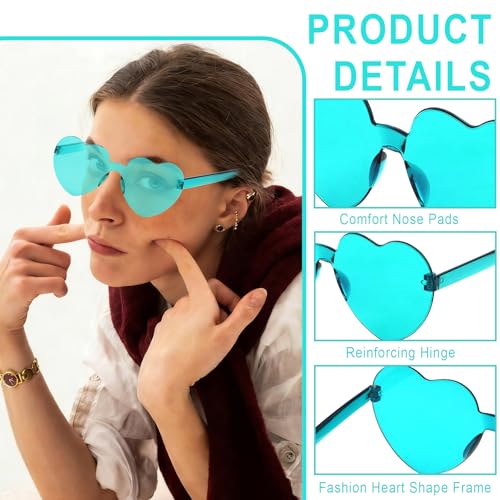 Image of Heart Sunglasses 12 /18 /24 Pcs Heart Shaped Glasses for Women Cute Funny Party Glasses Party Favors Accessories