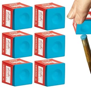SongBuydn 6 Stück Billard Zubehör, Billard Kreide, Billard Queue, Hochwertige Billiard Kreide für Professionelle und Amateure, rutschfeste Queue Kreide für Verbesserte Reibung, 2.2 cm