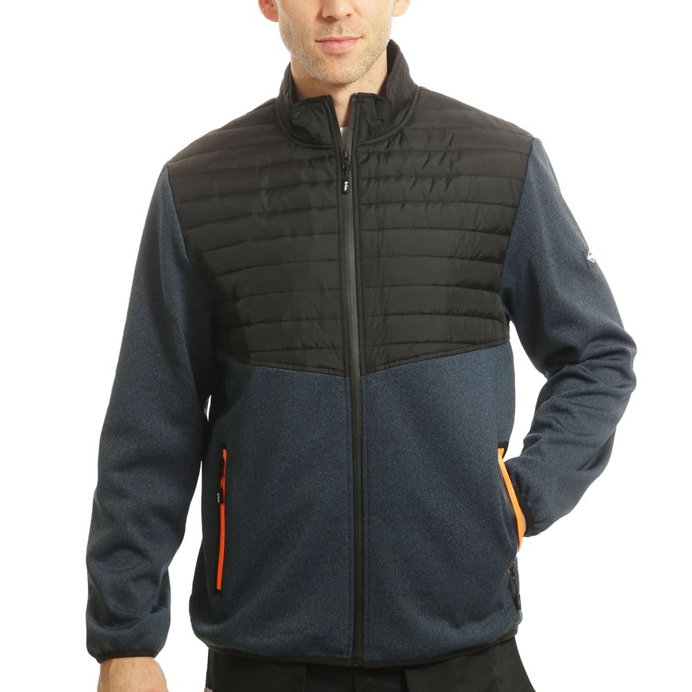 Lee Cooper Workwear Men's Fleece Work Jacket - Blue - XL
