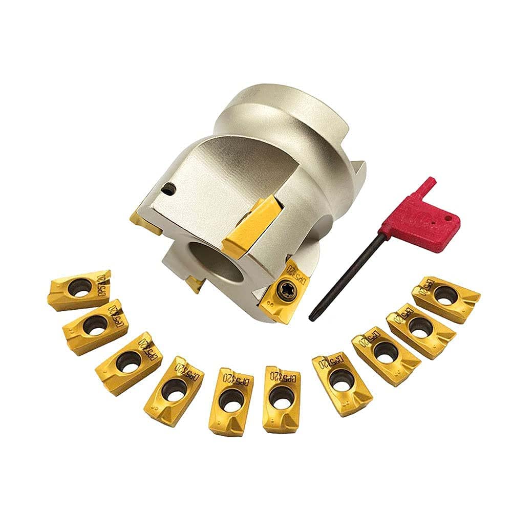 HunrichoPlanfräshalter, 50 mm, 50-22-4T, CNC-Planfräser, Schaftfräser, Schaftfräser mit APMT1604PDER -DP Schaft Planfräser Dorn BAP400R 50-22-4T (BAP400R 50-22-4T + APMT1604PDER gelb)