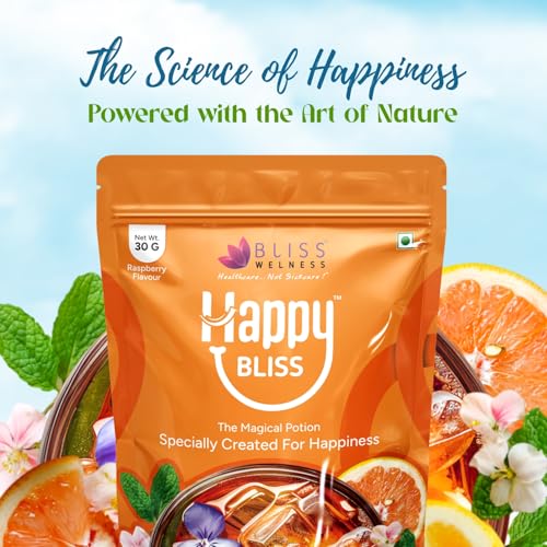 Image of Bliss Welness Happy Bliss : Happiness, Anxiety & Stress Relief Supplement | Natural Support for Calm, Mood, Anti Nervousness & Happy Hormones | Supports Balance of Cortisol, Dopamine, Endorphin, Serotonin & Oxytocin | Magnesium, KSM 66 Ashwagandha : 10 Servings