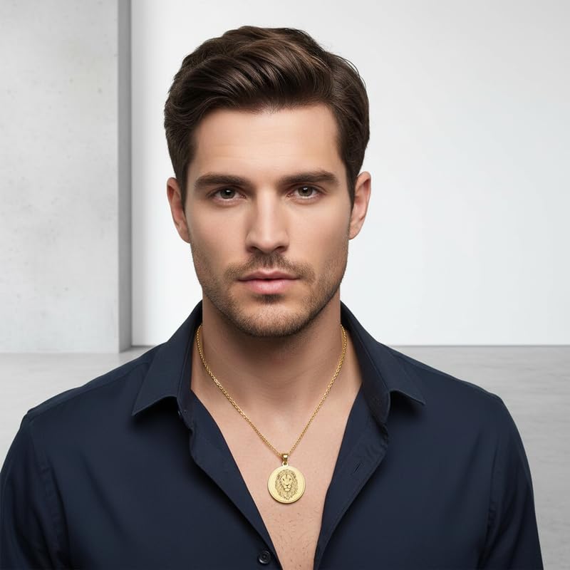 Collier lion fait main en argent doré, le cadeau idéal pour marquer les esprits