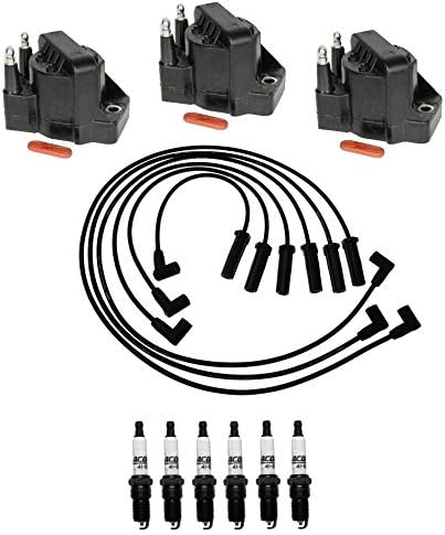 Ignition Wires 3 Coils 6 Spark Plugs .060" Kit For Buick Chevy 3.8L V6
