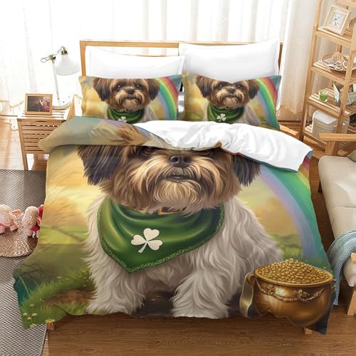 Parure de lit chien 3D King en microfbre housse de couette 220x240cm - 2