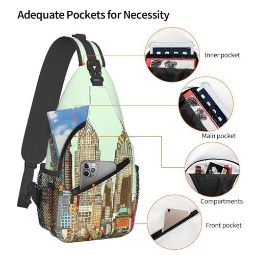 Mochila tipo Sling negra para uso diario y viaje miniatura 3