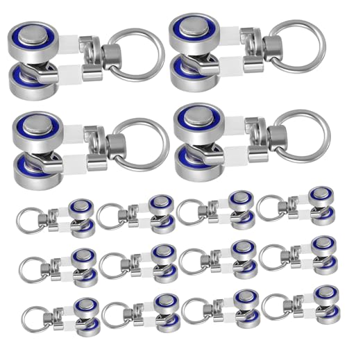 HOLIDYOYO 30個窓用カーテンレール軌道ローラー滑車 属製ベアリング内蔵 耐荷重設計 静音ガイドホイール付き 厚手カーテン対応 天井取付用スラ