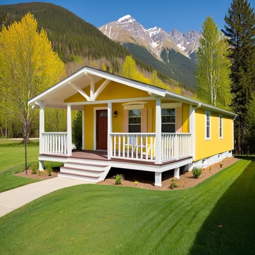 Portable Prefab Tiny Home for Sale – 20ft/40ft Expandable Folding Container House with 2–4 Bedrooms,Full Bathroom &Kitchen|Mobile Modular Prefabricated Tiny House to Live in for Adults,Office,Vacation