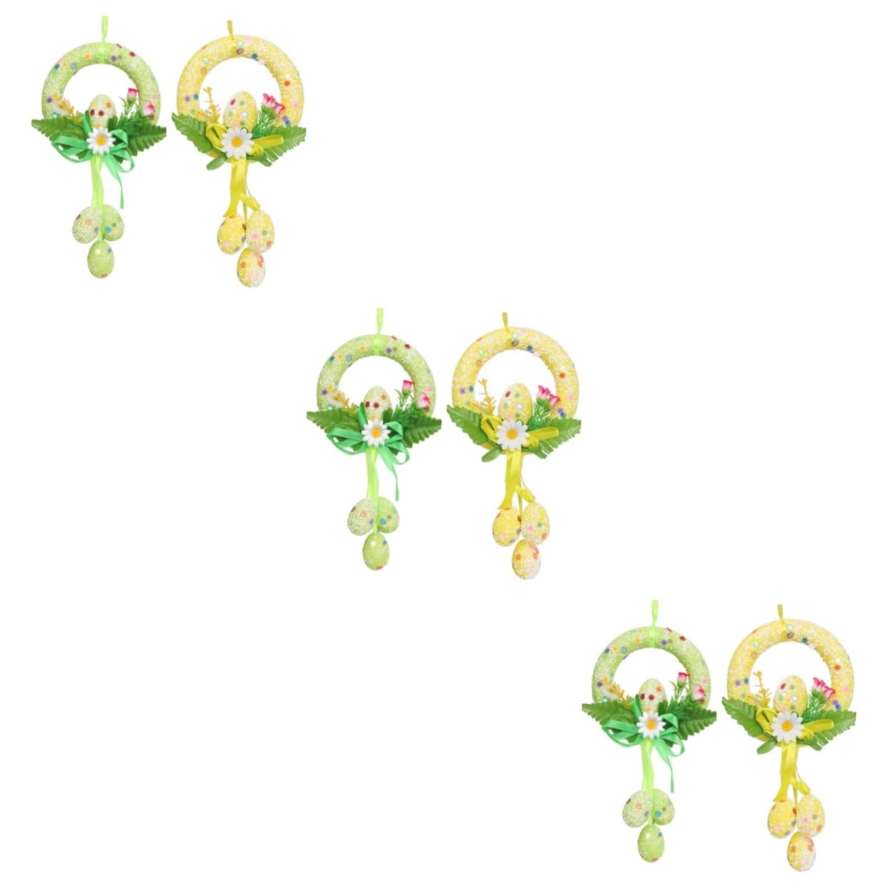 Alipis 3 Set Ornamento Dell'uovo Di Pasqua Decorazione Del Vassoio A Più Livelli Ventilatori Personalizzati Macchina Giocattolo Neon Gnomi Peluche Vernice All'uovo 2 Pezzi * 3