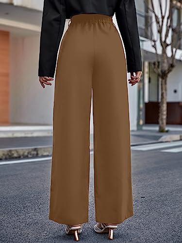 Image of Aahwan Solid Offwhite High Waist Wide Leg Pants for Women's & Girls'
