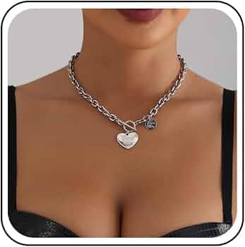 Atentuyi Collier Punk Cubain Ras Du Cou Argenté - Colliers À