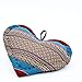 LEEWADEE Cuscino Cuore Idea Regalo per Le Donne Cuscino Divano, 30x30x10 cm, Kapok, Blu Rosso