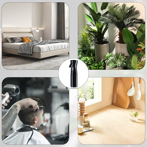 LBJFYHJN 2 Stück 200ml Sprühflasche Haare, Wasser Sprühflasche mit Kontinuierlichem Feinem Nebel für Pflanzen, Reinigung, Alkohol usw. (Schwarz)