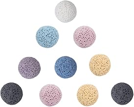 nbeads 10 x Natural Lava Perfume Beads for Essential Oil Diffuser - No Holes / Undrilled - 15.5~16mm
