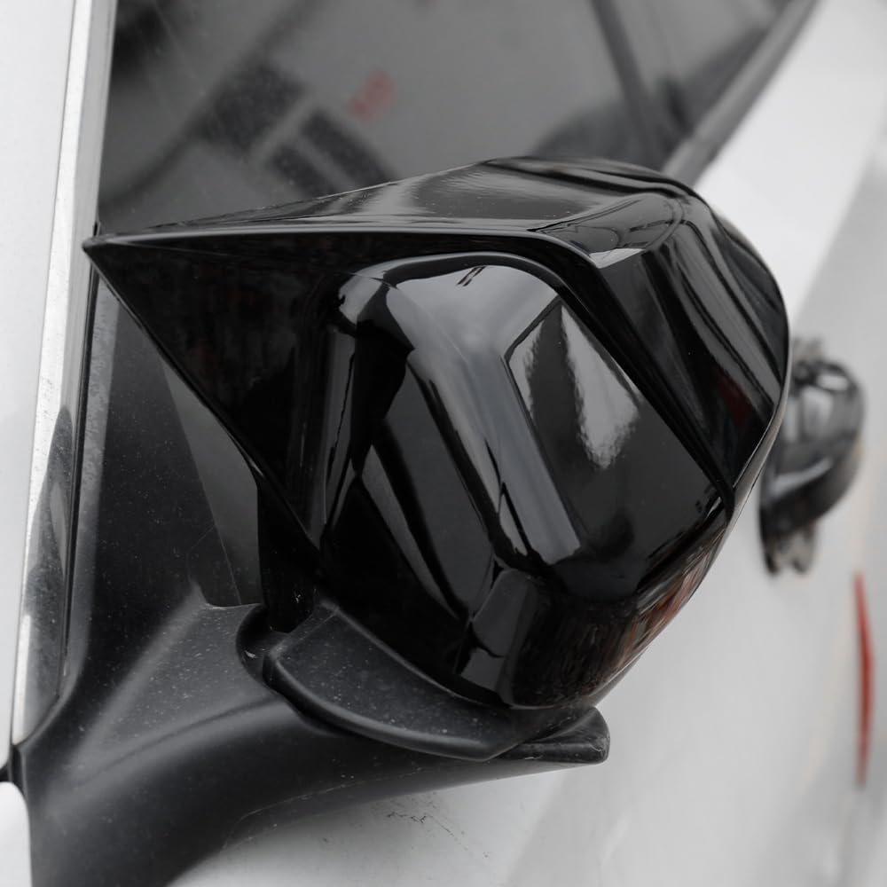 YINGTUU for Honda Accord 10th Gen 2018 2019 2020 2021 2022 2023 2024 2025 Car Ox Horn Side Rearview Mirror Cover Wing Mirror Protect Stickers Exterior Accessories Decals Bright Black