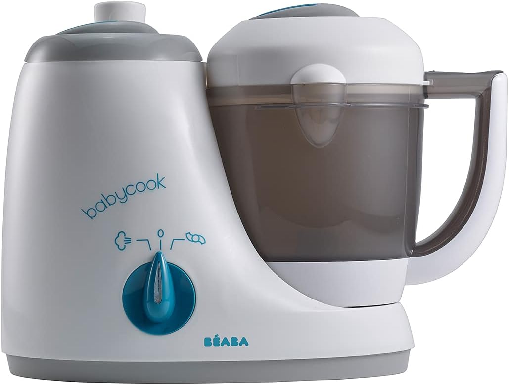 BEABA Babycook Original, 5-in-1 Baby Food Maker: Steam Cook, Blend, Reheat, Defrost, Strerilize. Large 27 oz capacity, The Global Leader in Baby Food Processors
