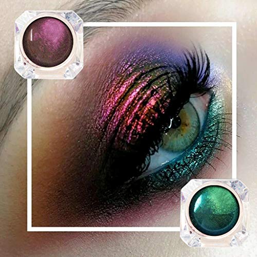 Bcdlily 4Pcs Eyeshadow Multi-Chrome Shade Shifting Pigments Shimmers Eye Shadow Palette Cosmetics Makeup Powder (Multi-Colored) #TOP3