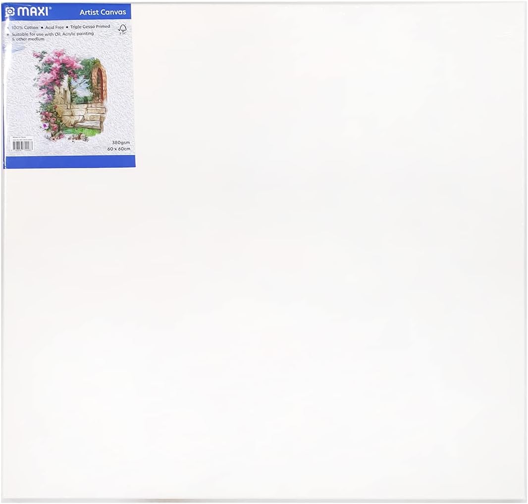 MAXI STRETCHED CANVAS BOARD 380 GSM 60X60