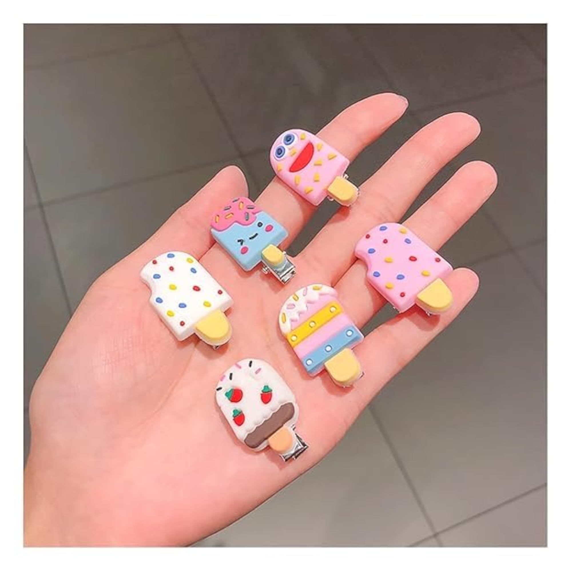 Kids Hair Clips Set, 10 Pieces Cute Cartoon Design