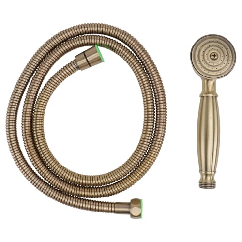 ARTIBETTER Handheld Duschkopf Aus Messing Vintage Duschkopf Mit Einstellbarem Wasserstrahl Hochdruck Duschsprinkler Inklusive Schlauch Eleganter Bronze Look Für Ihr Badezimmer