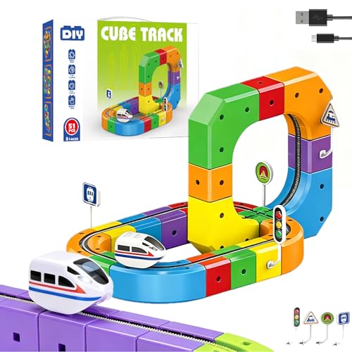 【Diverse specifiche per una creatività infinita】: il nostro treno elettrico è disponibile in varianti da 51 pezzi, 81 pezzi e 123 pezzi. Realizzato in materiale ABS ecologico, soddisfa le esigenze di costruzione sia dei principianti che dei giocatori avanzati. Questo permette ai bambini di sviluppare pienamente la loro immaginazione e costruire il proprio mondo a partire da veicoli ferroviari magnetici, sia una pista automobilistica che una pista di gara flessibile come parte del gruppo di treni.