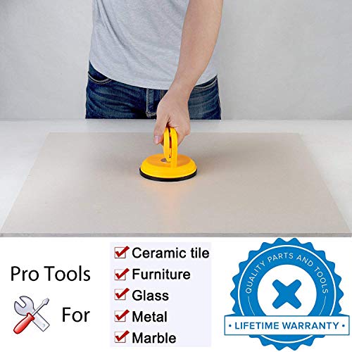 Wfpower Yellow Suction Cup Dent Puller Handle Lifter 5Inch / Dent Remover/Heavy Duty Glass Lifting Suction Cup With Small Suction Cup #TOP1