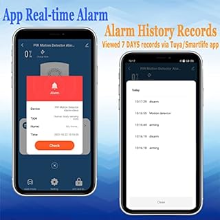WiFi Motion Sensor Alarm: Smart PIR Motion Detector Alert with 110dB Siren & App Alerts, Tuya App for Remote Arm/Disarm, 4 Alarm Modes Home Security System Compatible with Alexa/Google Assistant