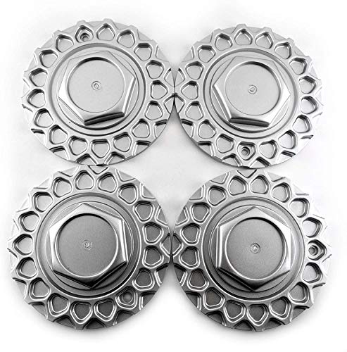 Set of 4 168mm(6.61in)/109mm(4.29in) Wheel Hub Center Caps Matt Silver for #247L169 135S17 BBS RS STYLE 5 Wheel Rims