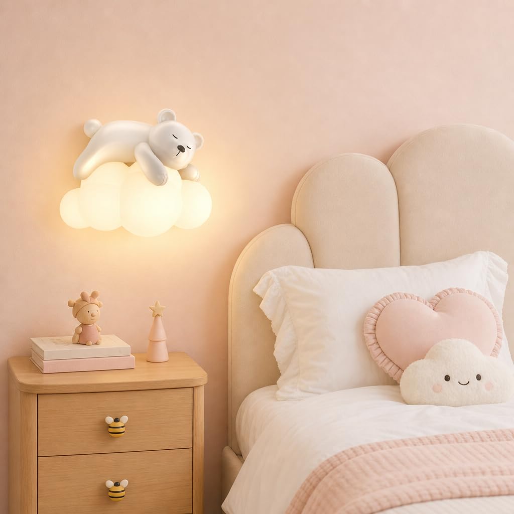 LED Kinderlampe Fernbedienung 3 Helligkeitsmodi Dimmbar Wandleuchte Tiere Innen Dekorative Wandlampe Moderne Tragen Design Cartoon Lampe Wand Acryl Lampenschirm 3 Farbtemperaturen