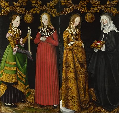 Poster de Lucas Cranach el Viejo decorativos cuadro de santas para pared de salon 60x90
